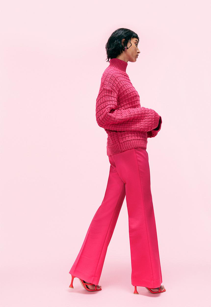 H&M - Flared trousers - cerise