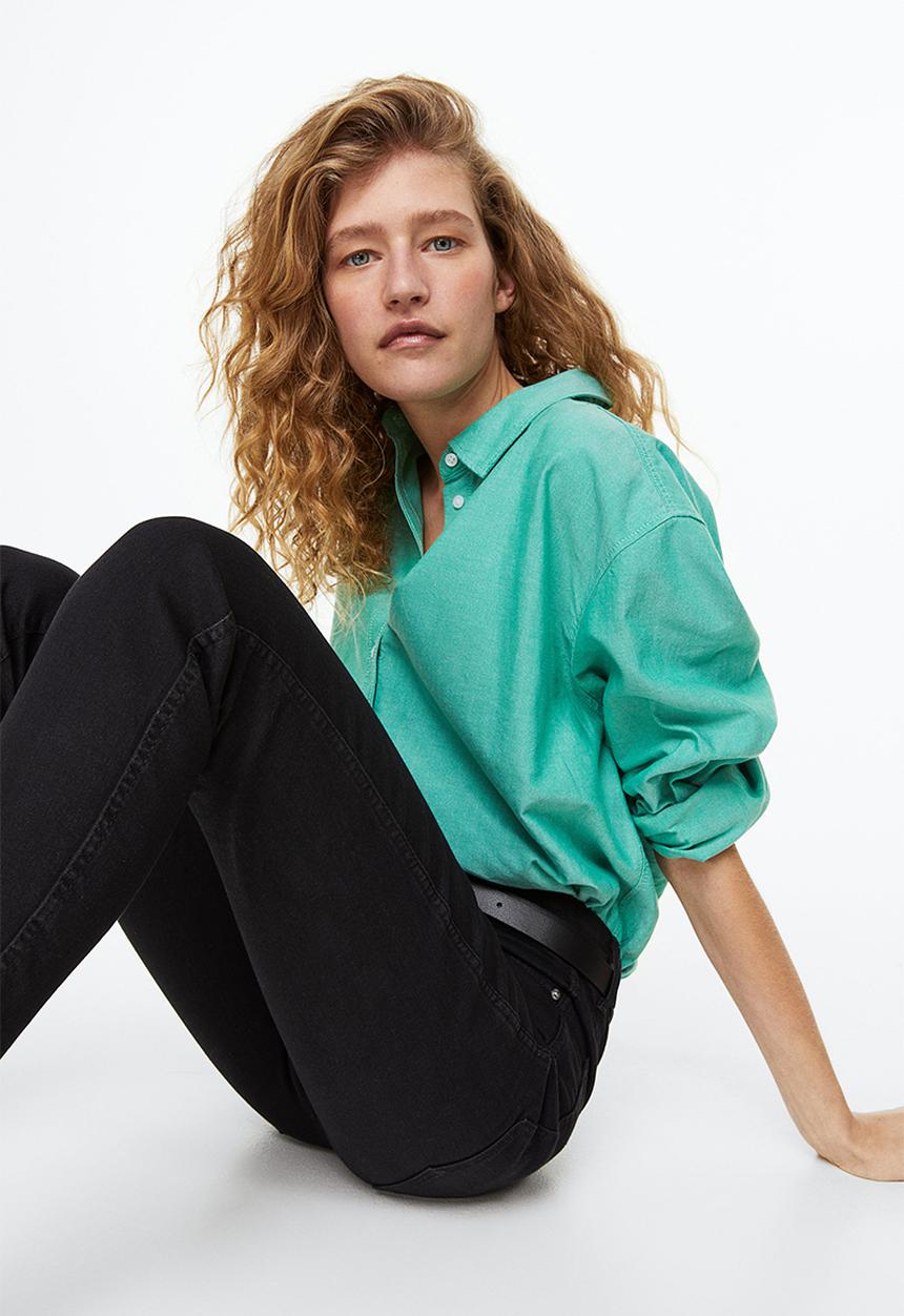 H&M - Skinny high ankle jeans - black