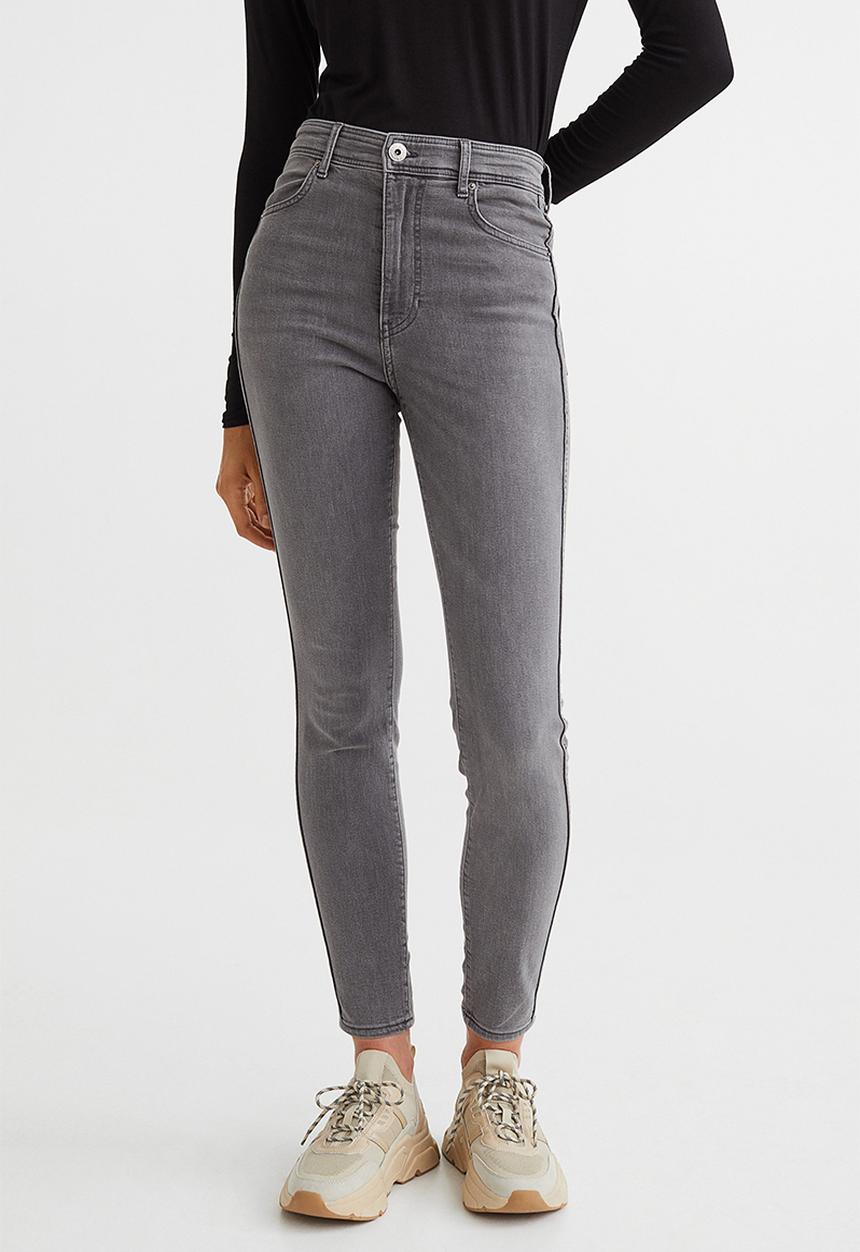H&M - Skinny high ankle jeans - dark denim grey