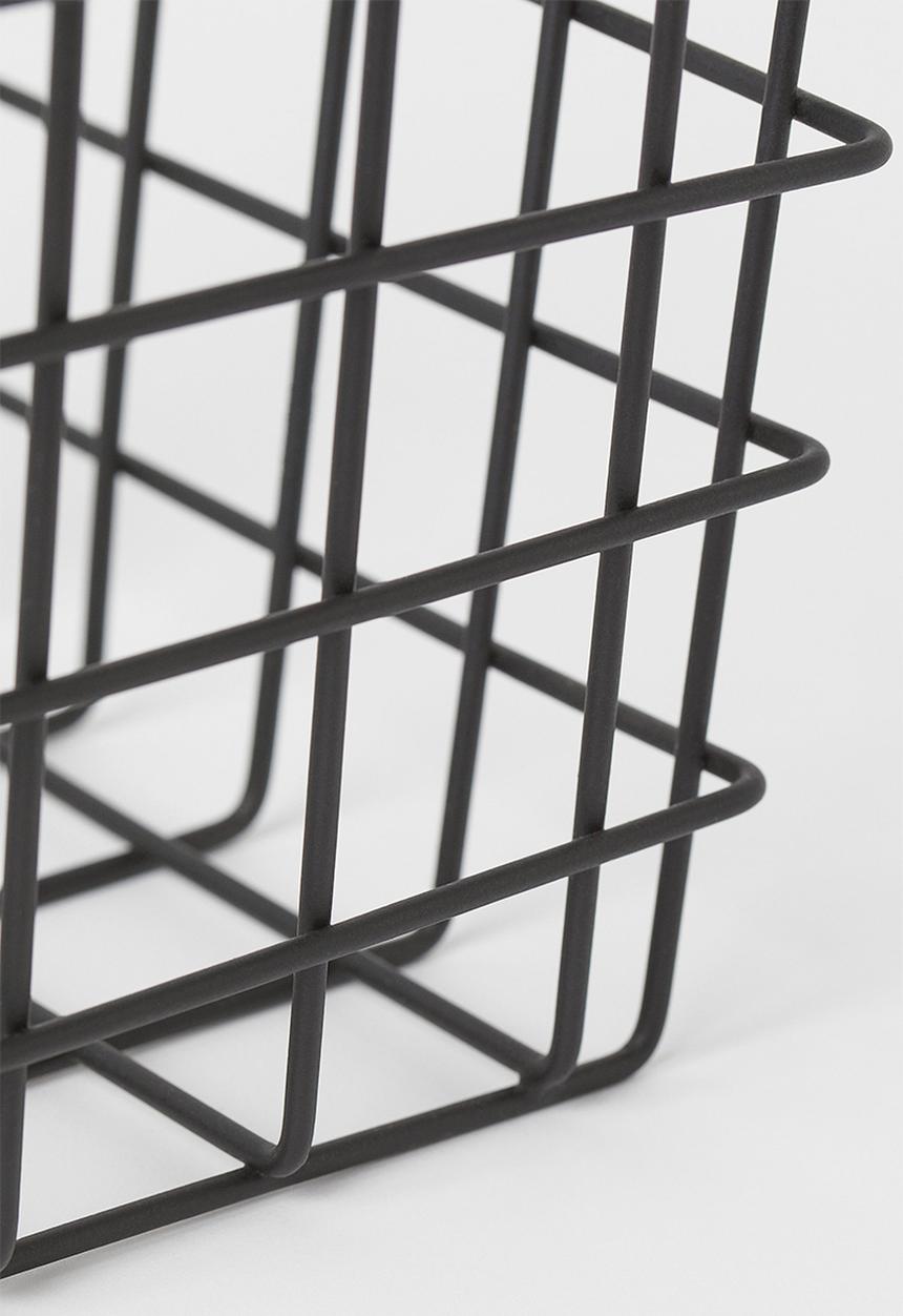 H&M - Small metal storage basket - black I