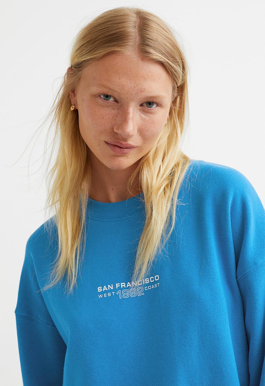 H&M - Printed sweatshirt - blue/san francisco