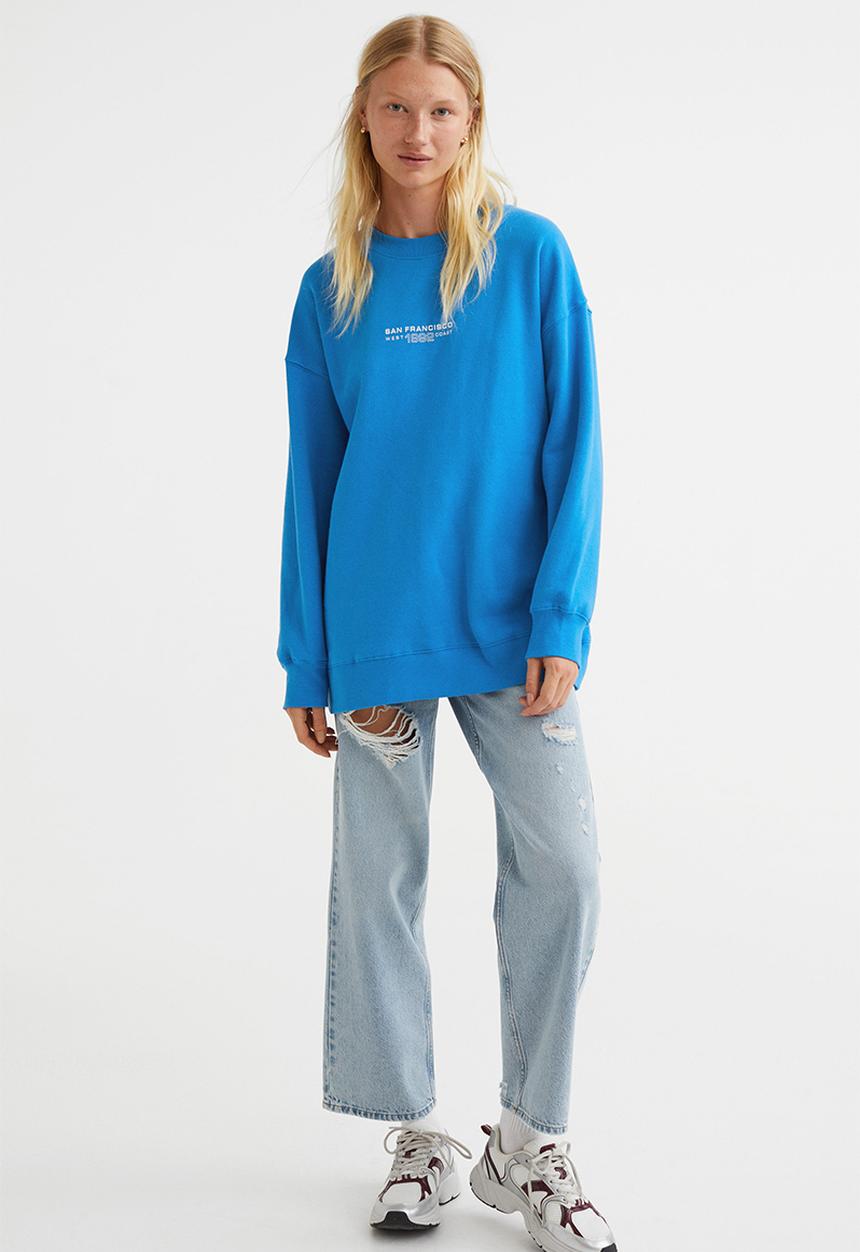 H&M - Printed sweatshirt - blue/san francisco