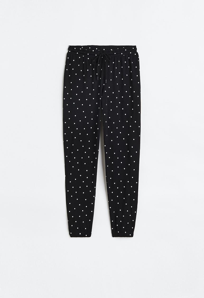 H&M - Pyjama bottoms - black/spotted
