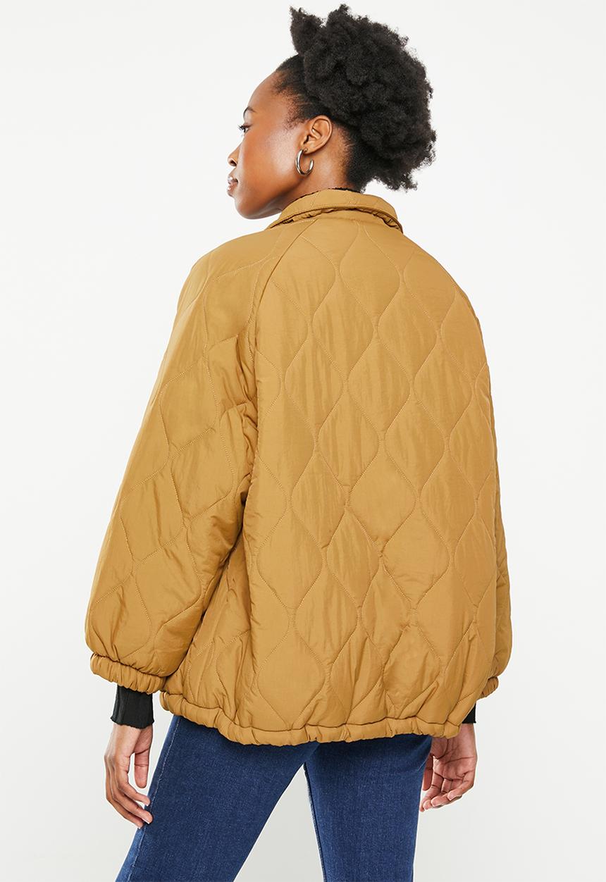 dailyfriday - Oversized quilted shacket - choc