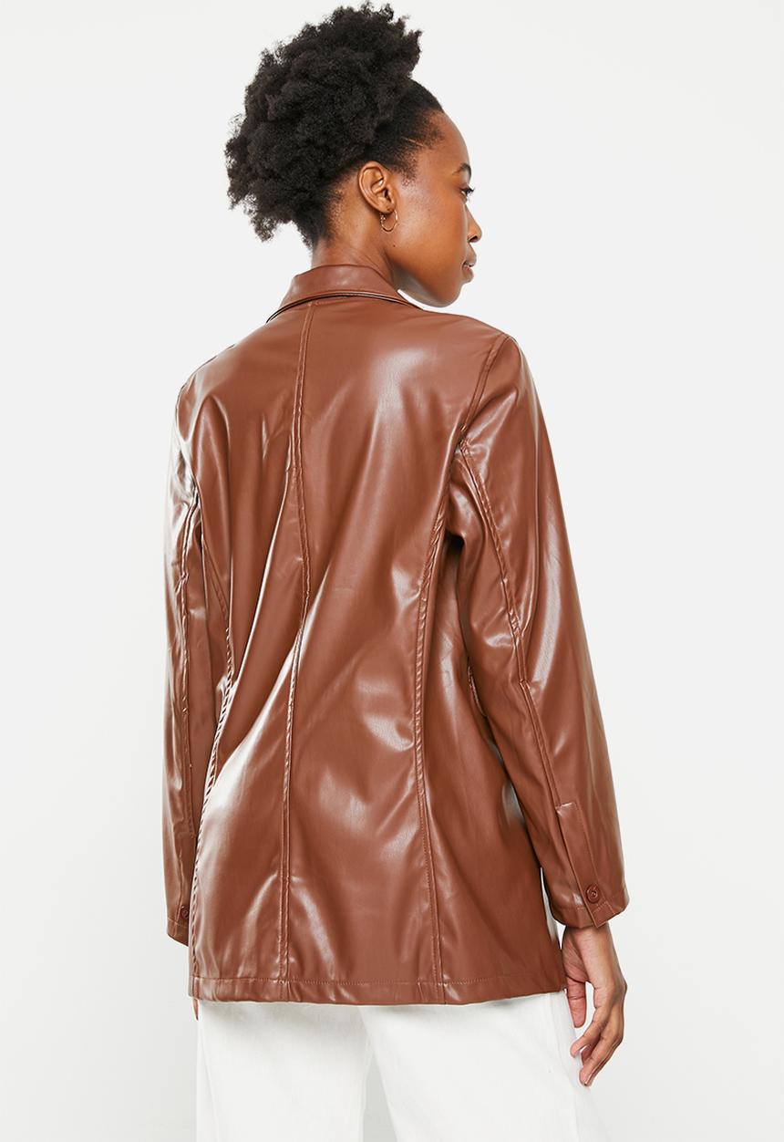 dailyfriday - Pu blazer - choc