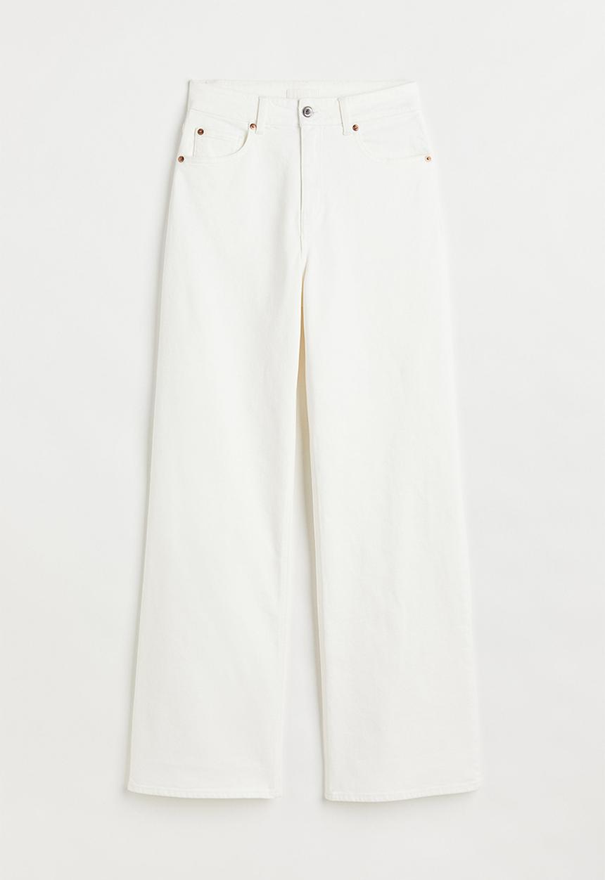 H&M - Wide high jeans - white