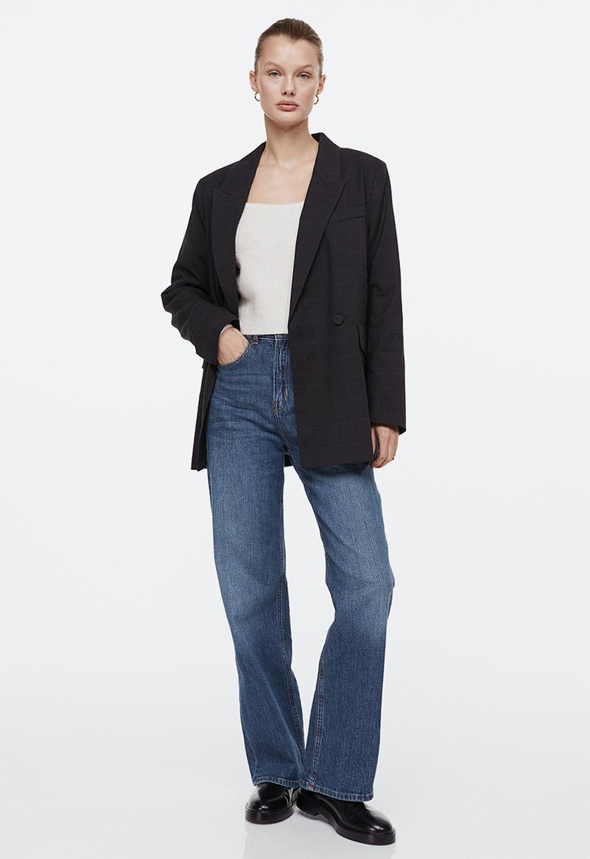 H&M - Wide high jeans - denim blue