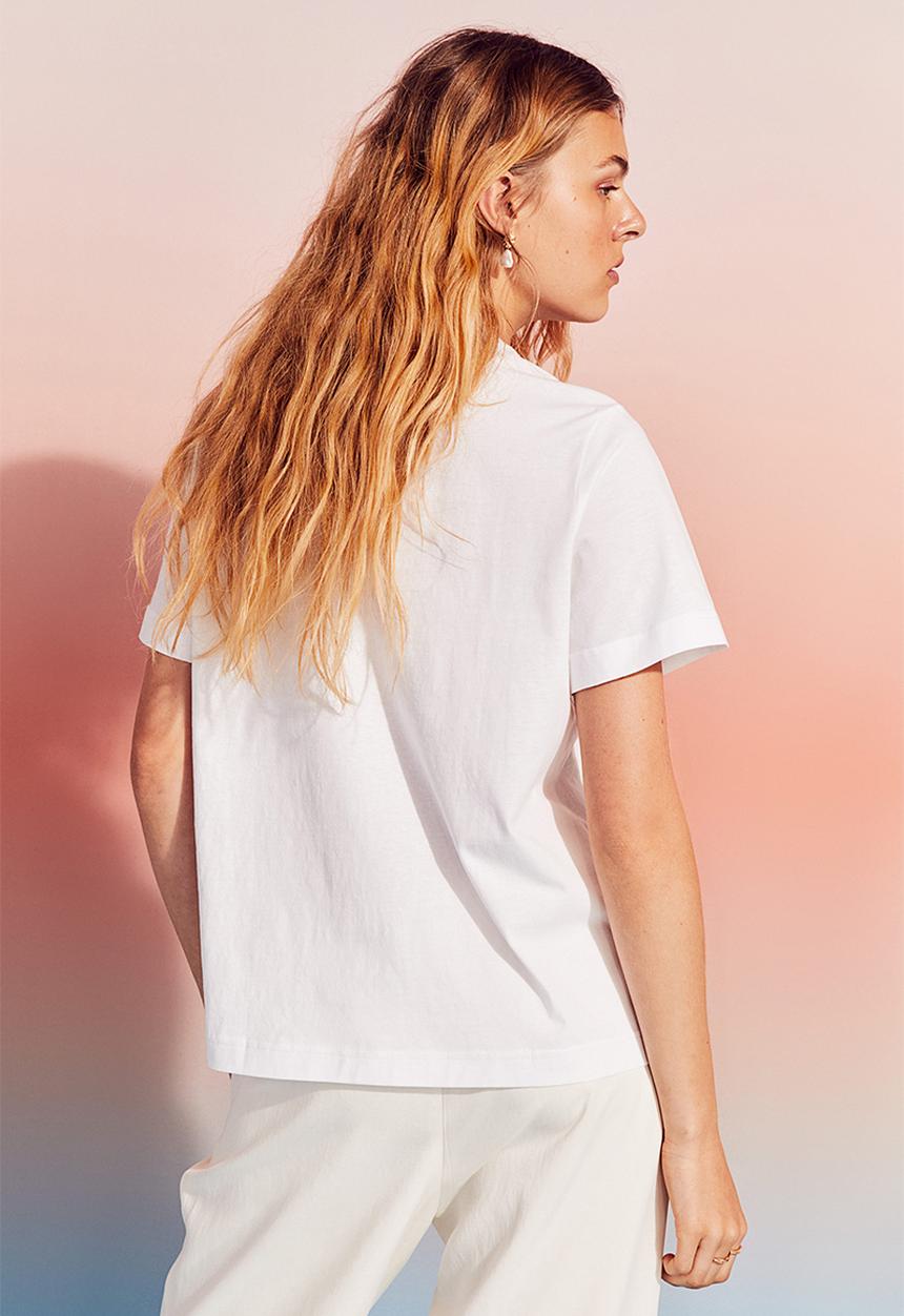 H&M - Print-motif T-shirt - white/beach explorer