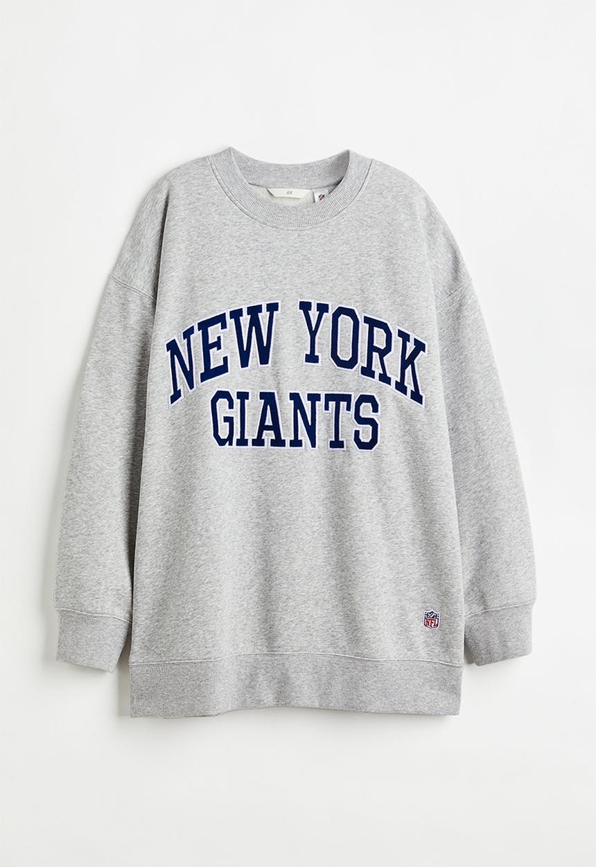 H&M - Oversized sweatshirt - grey marl/new york giants