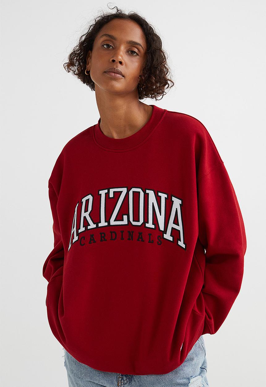 H&M - Oversized sweatshirt - dark red/arizona cardinals