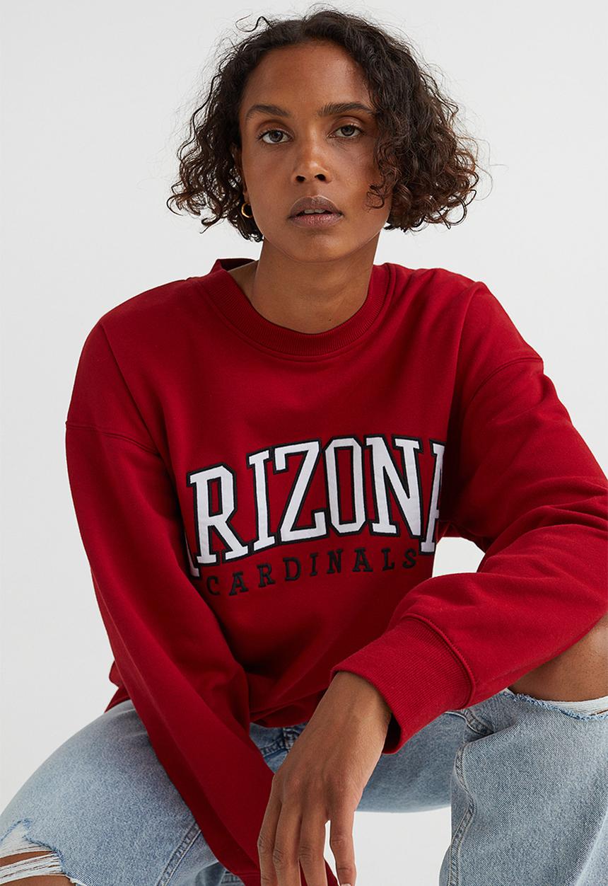 H&M - Oversized sweatshirt - dark red/arizona cardinals