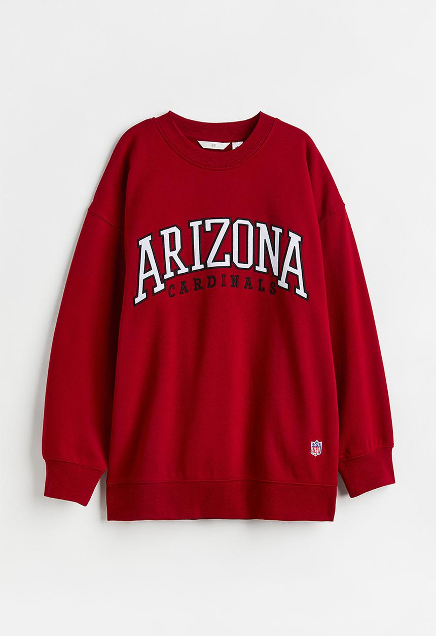H&M - Oversized sweatshirt - dark red/arizona cardinals