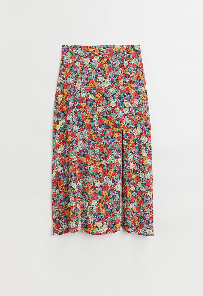 H&M - Viscose skirt - red/floral