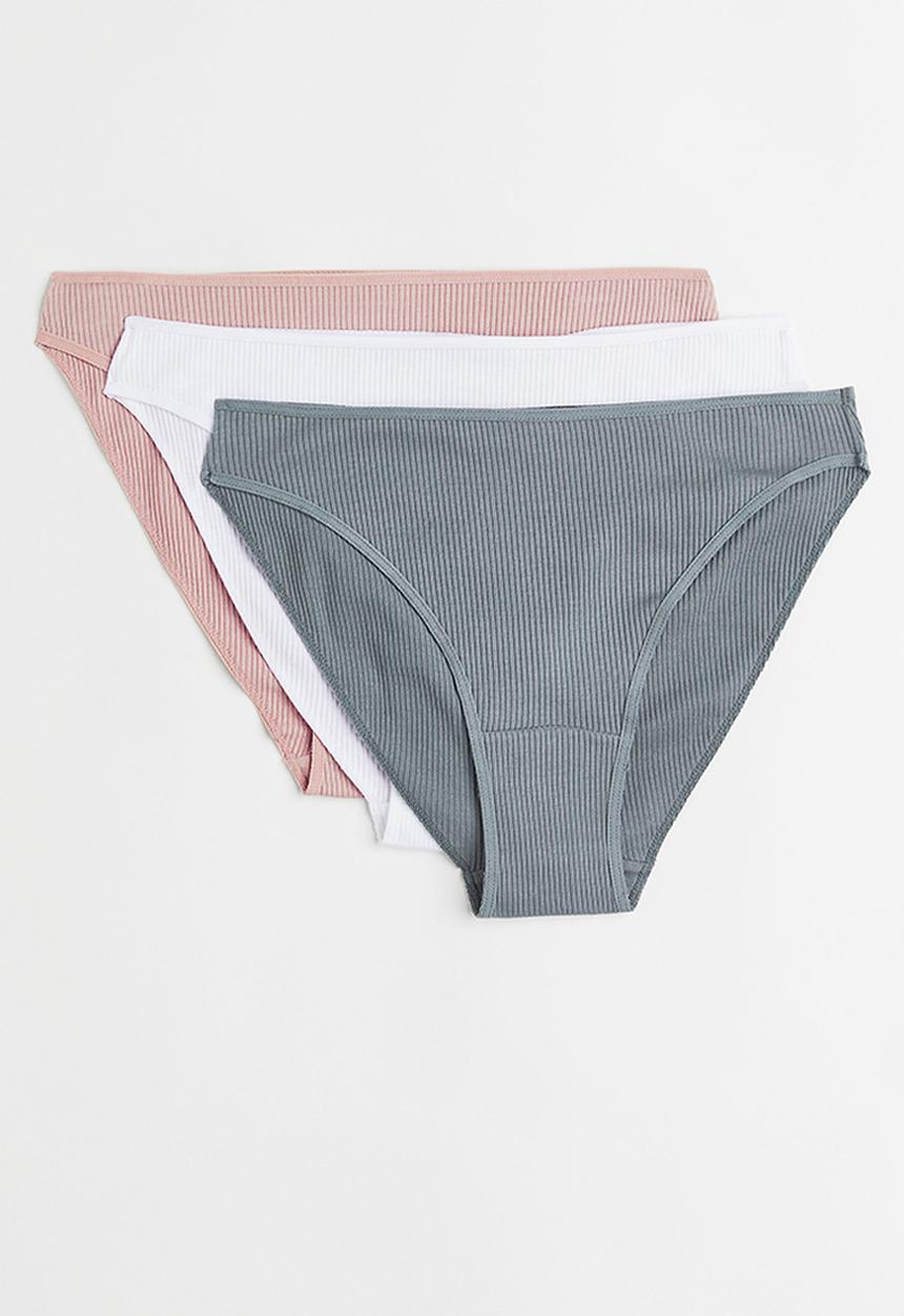 H&M - 3 Pack cotton bikini briefs - multi