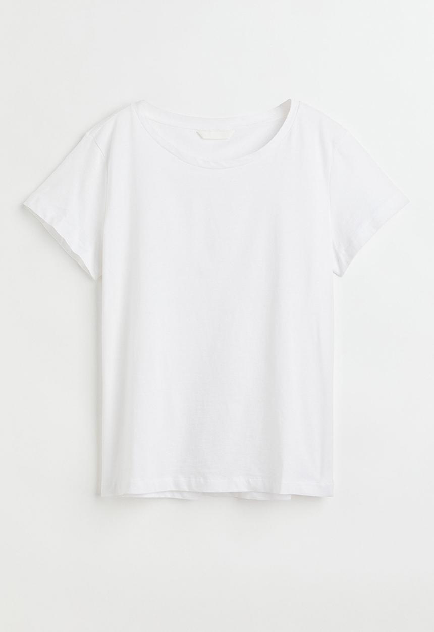 H&M - Cotton T-shirt - white 