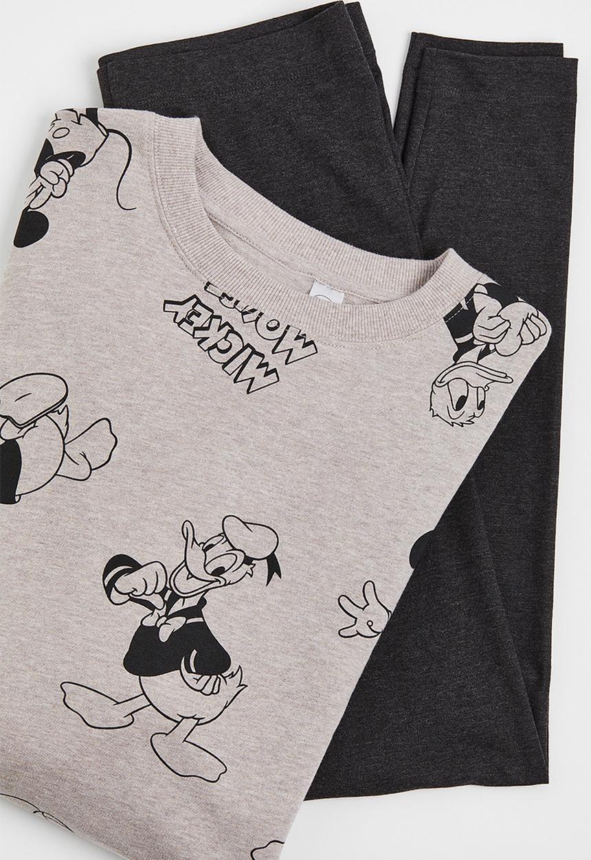 H&M - Printed pyjamas - beige/mickey mouse