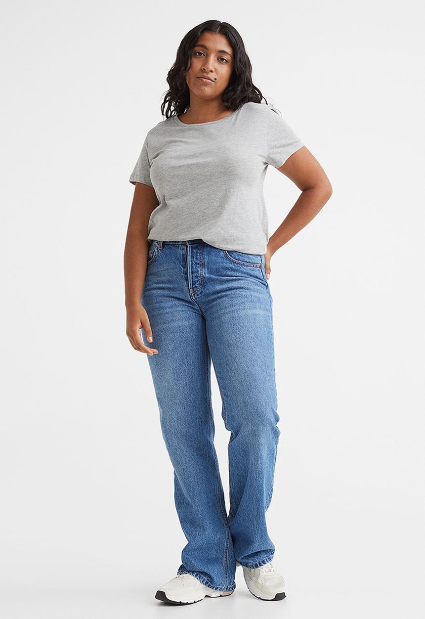 H&M - Cotton T-shirt - light grey marl