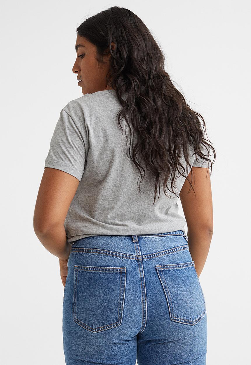 H&M - Cotton T-shirt - light grey marl