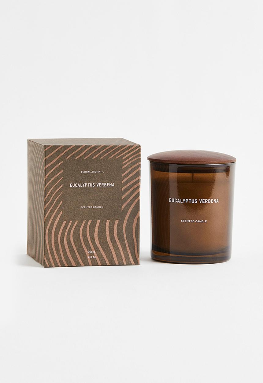 H&M - Scented candle in glass holder - brown