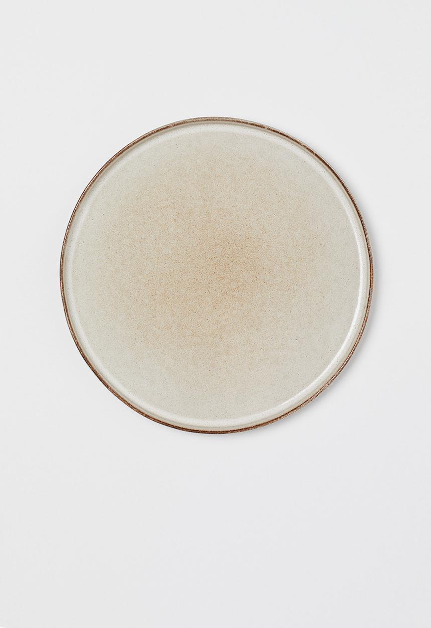 H&M - Large stoneware plate - beige