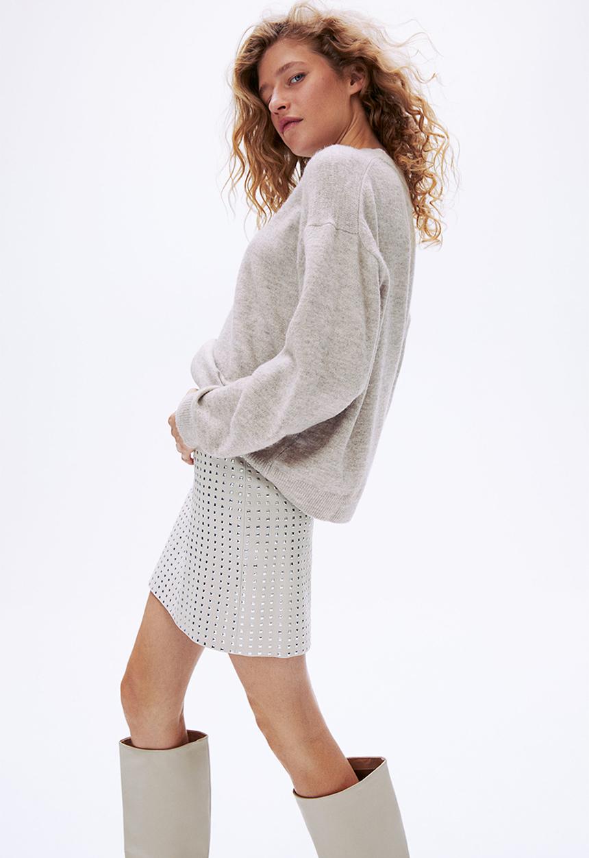 H&M - Knitted jumper - light beige marl