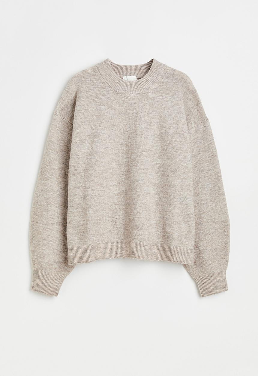 H&M - Knitted jumper - light beige marl