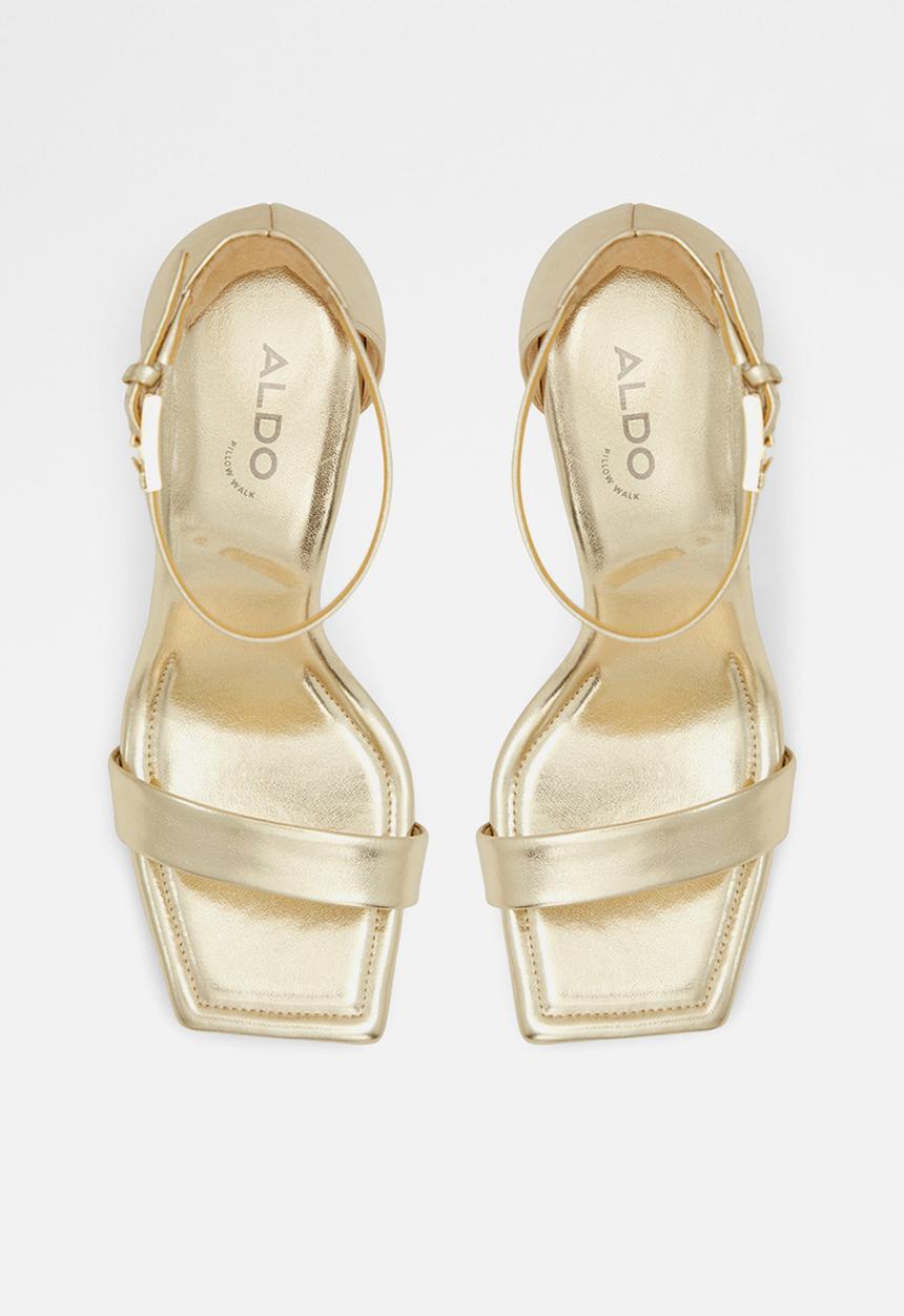 ALDO - Renza leather heel - gold 