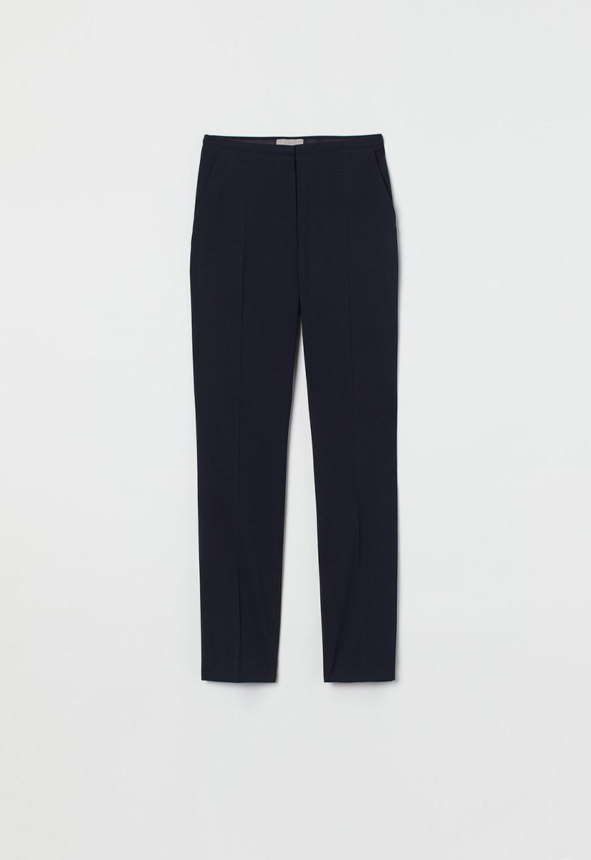 h&m cigarette trousers navy Cigarette trousers
