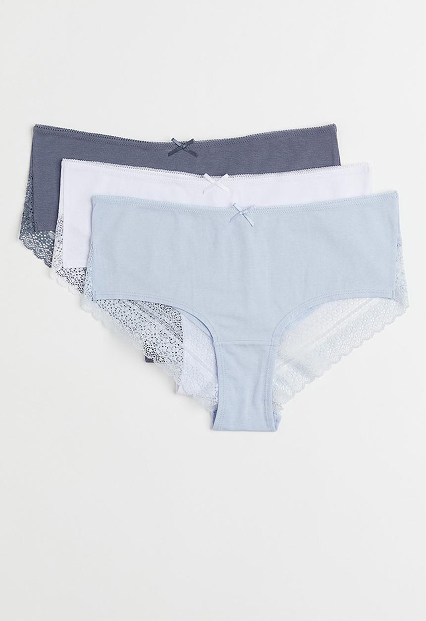H&M - 3 Pack hipster briefs - blue & white
