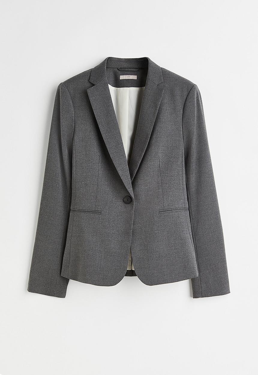 H&M - Fitted jacket - dark grey marl