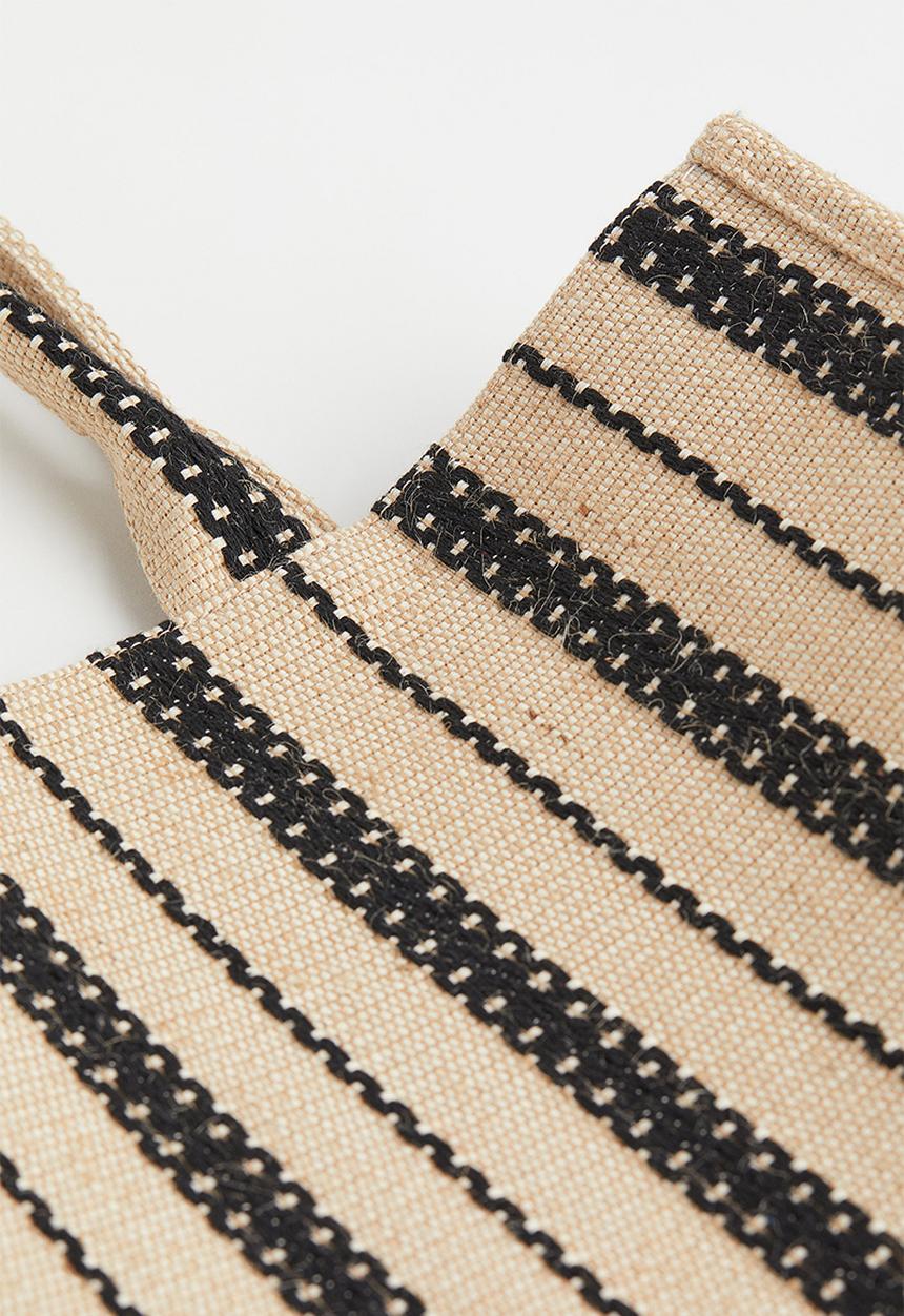 H&M - Jacquard-weave handbag - beige/multi