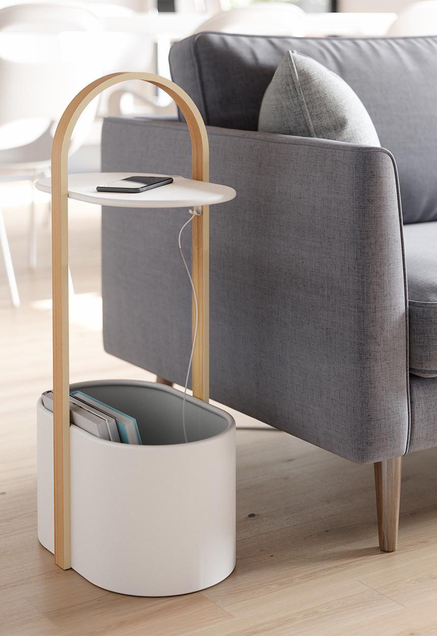 Umbra - Bellwood storage table - white & natural