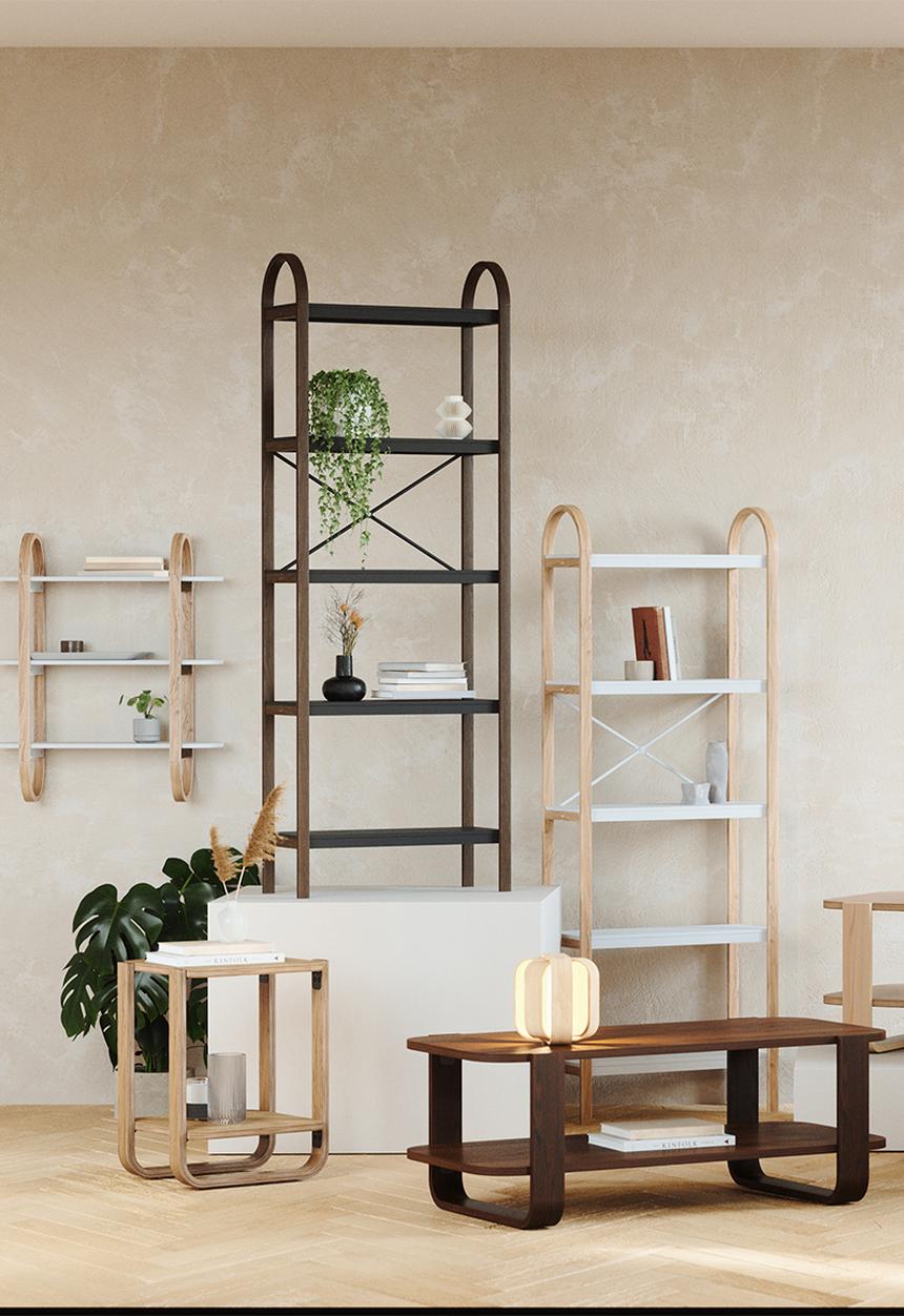 Umbra - Bellwood freestanding shelves 5 tier - white & natural