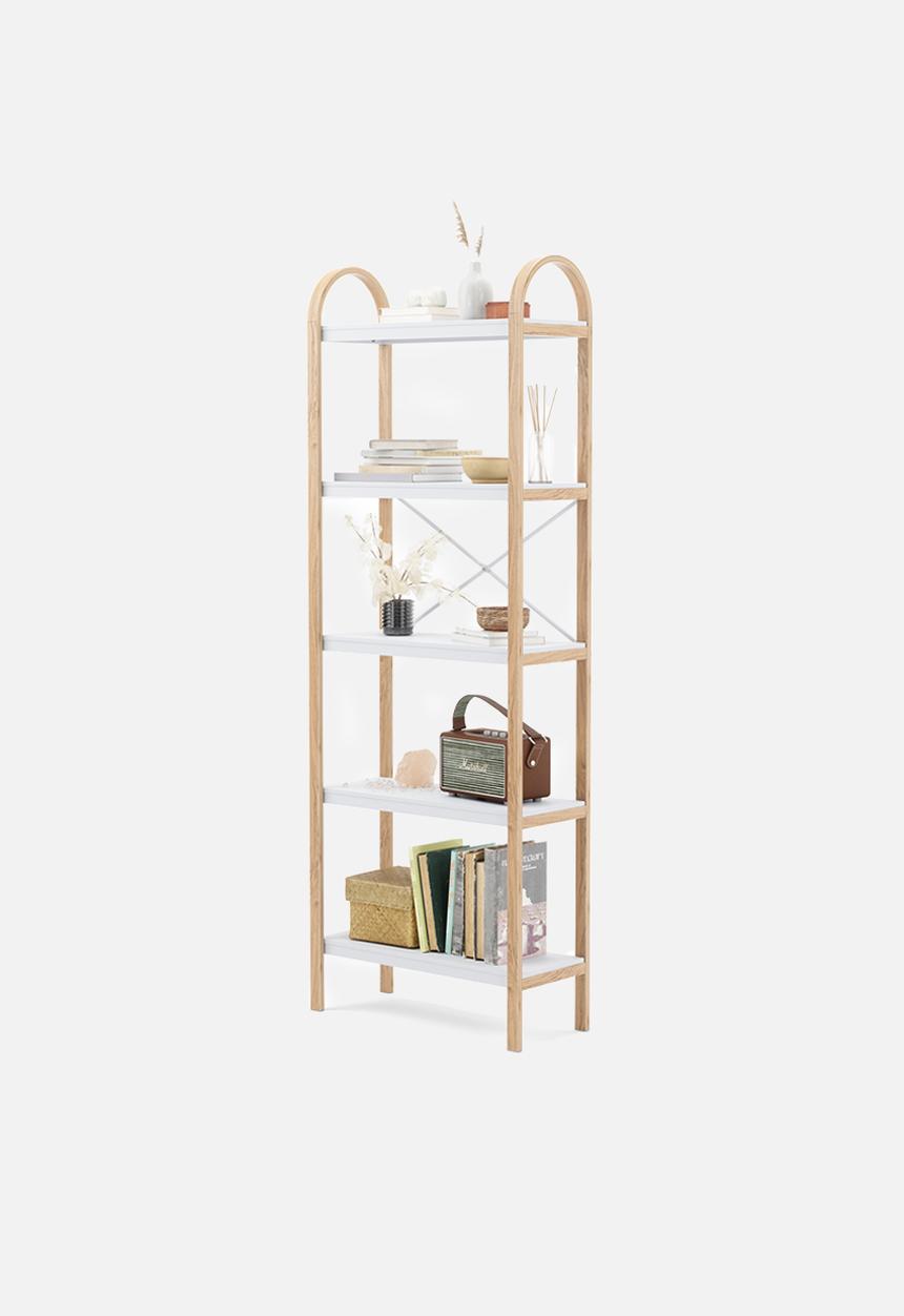 Umbra - Bellwood freestanding shelves 5 tier - white & natural