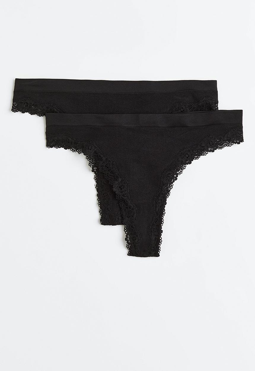 H&M - 2 Pack brazilian briefs - black