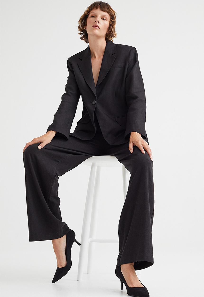 H&M - Suede court shoes - black