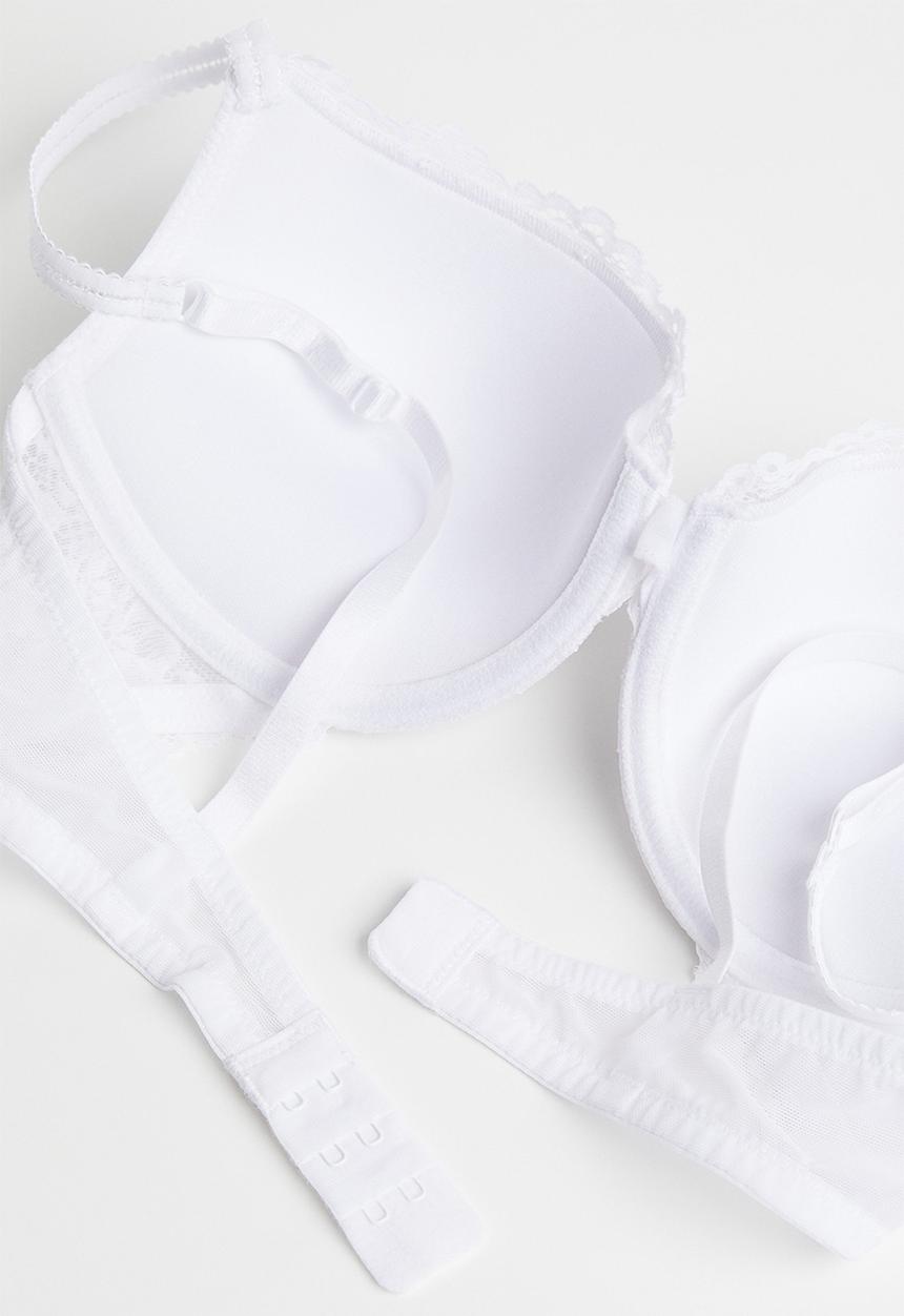 H&M - Lace push-up bra - white