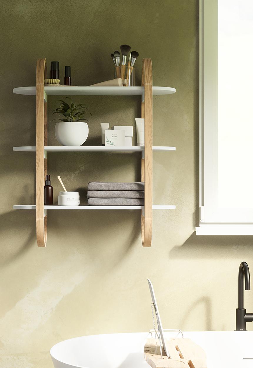 Umbra - Bellwood wall shelf - white & natural