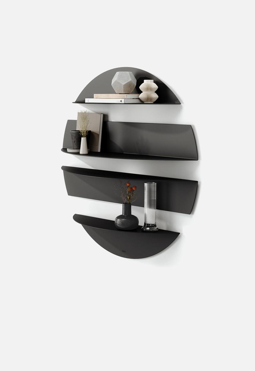 Umbra - Solis set of 4 steel shelves - black