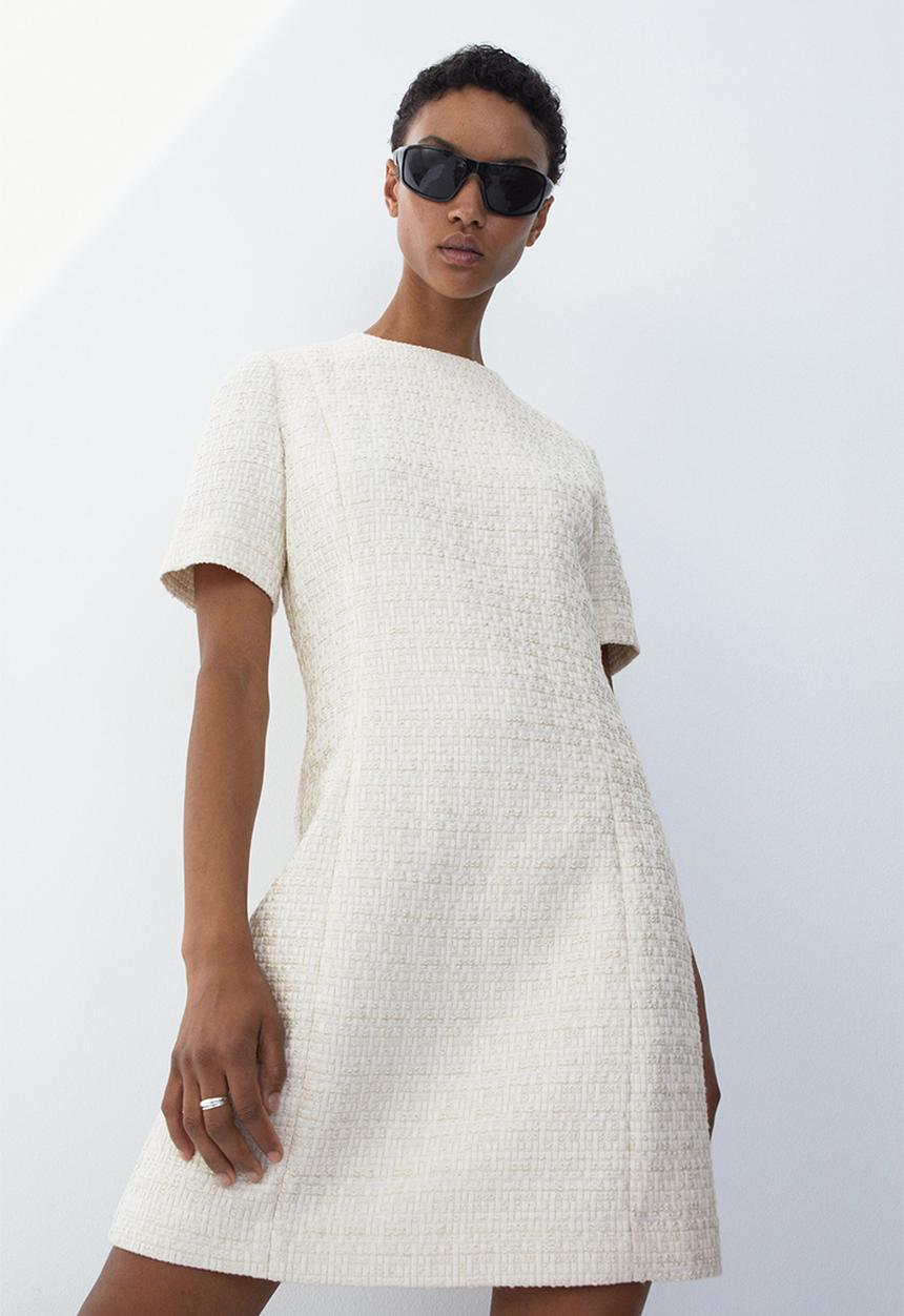H&M - Bouclé dress - cream