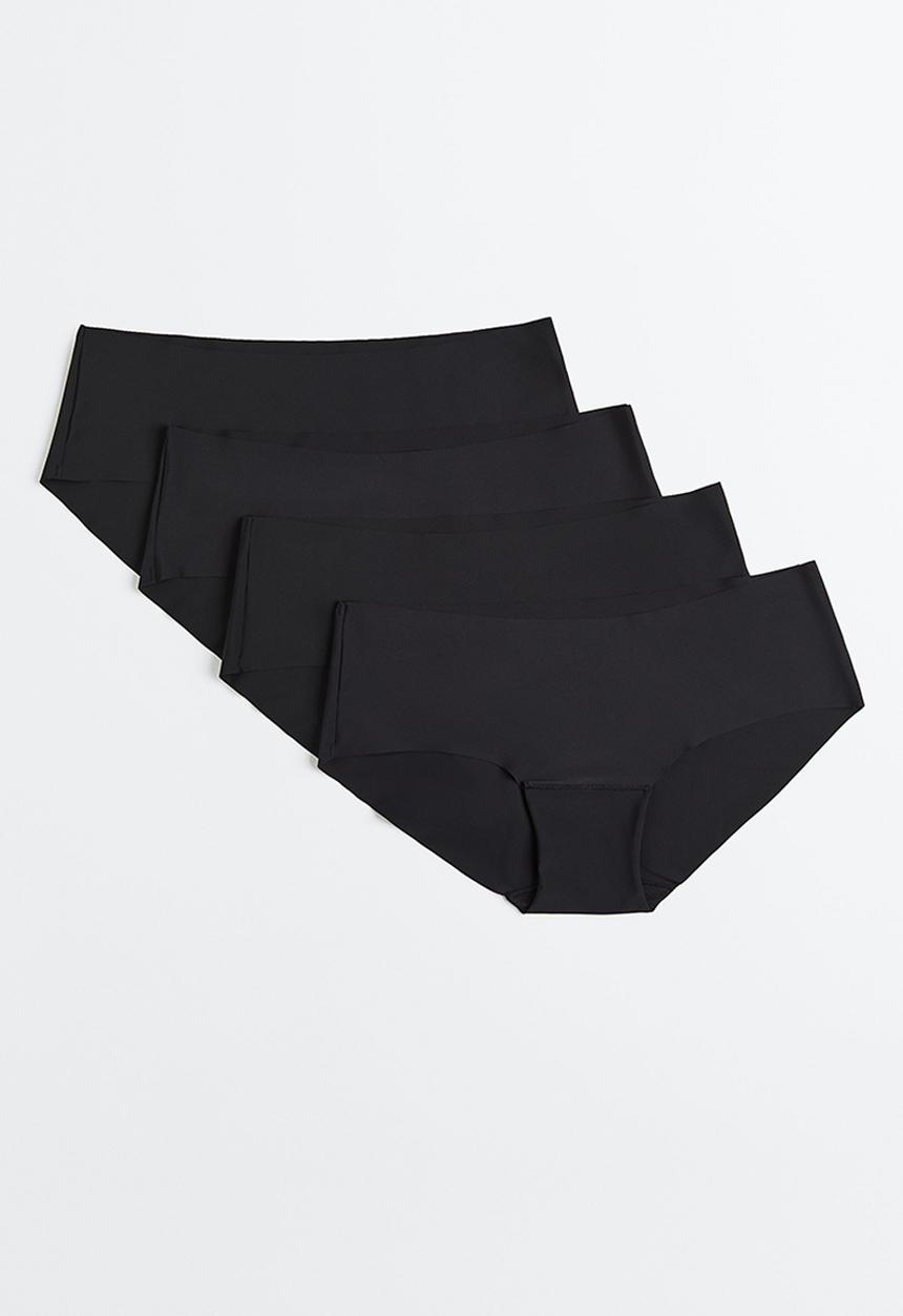 H&M - 4 Pack jersey hipster briefs - black