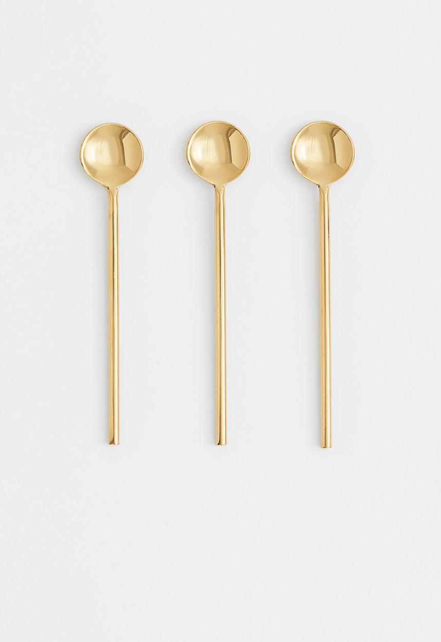 H&M - 3-pack spoons - gold