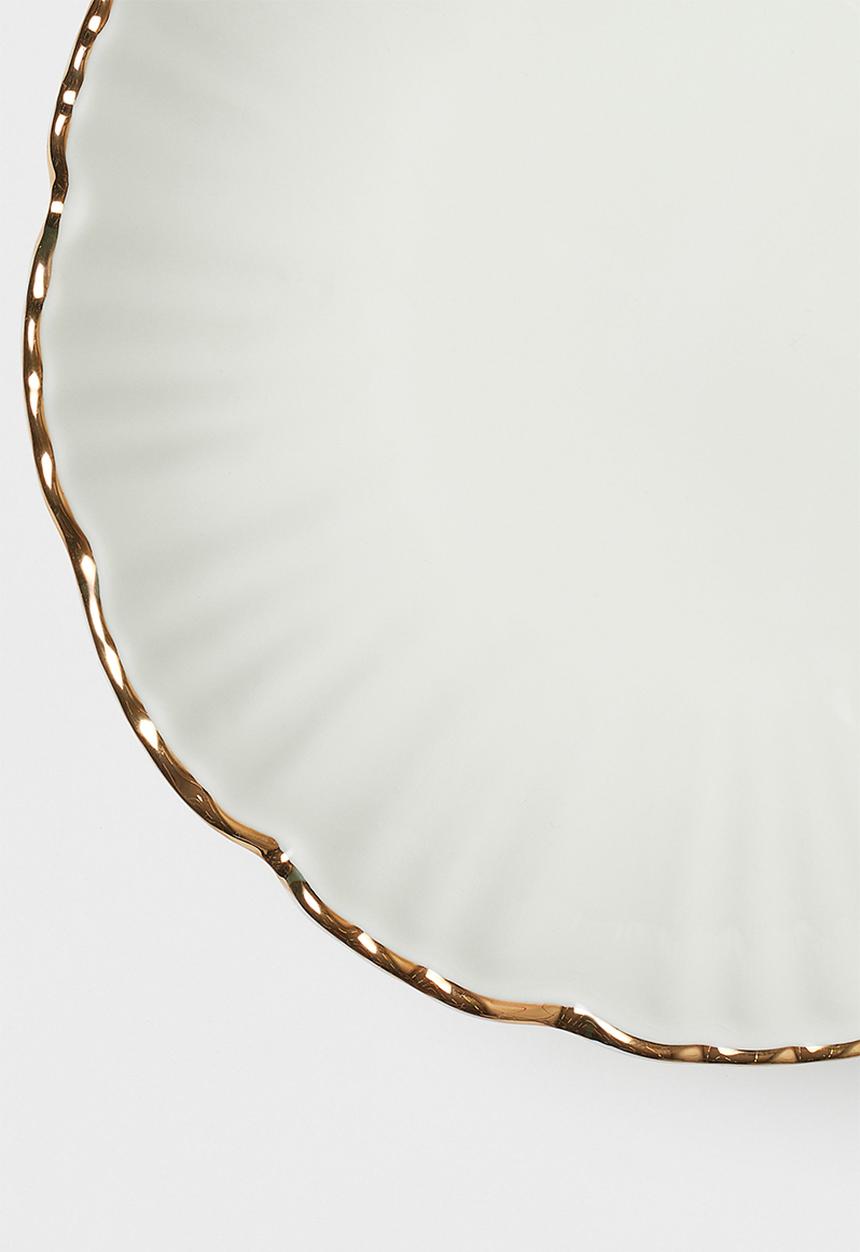 H&M - Shallow porcelain dish - white/multi
