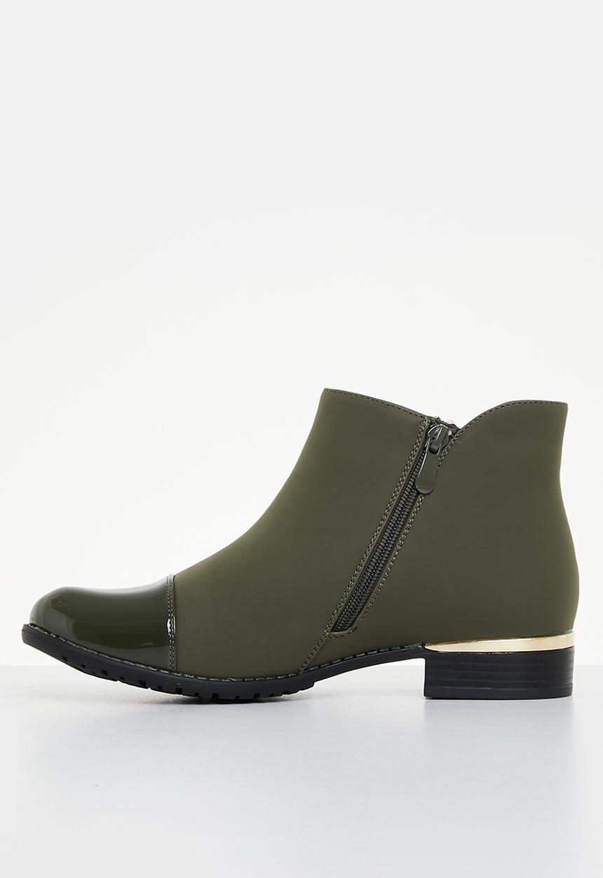 Miss Black - Hadar 1 ankle boot - olive