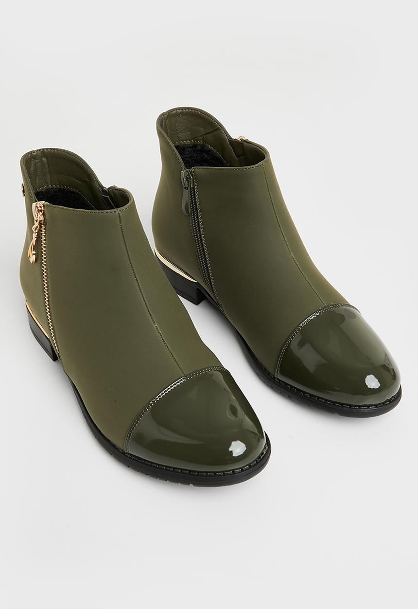 Miss Black - Hadar 1 ankle boot - olive