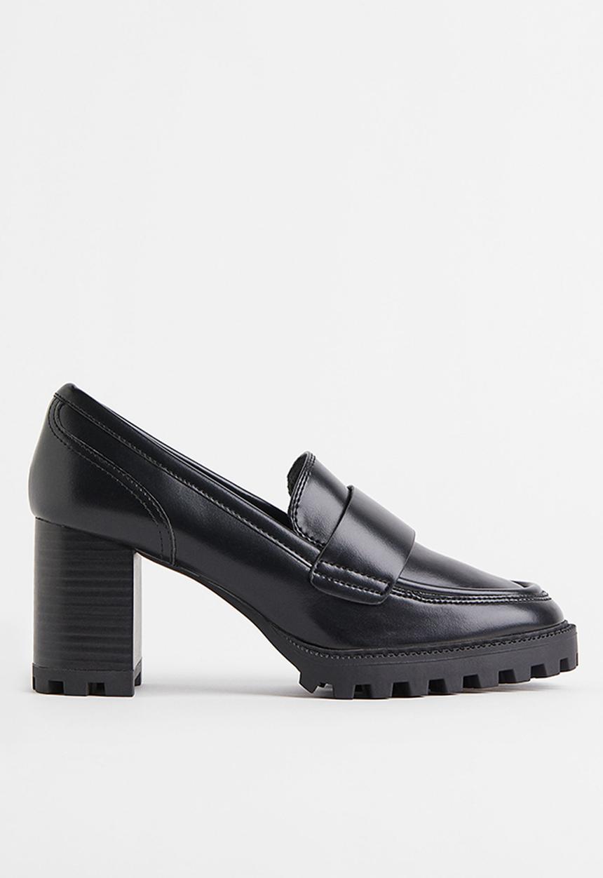 H&M - Chunky heeled loafers - black