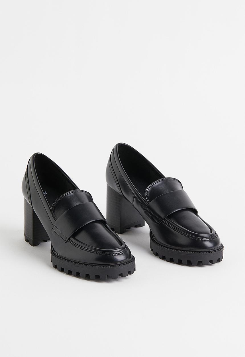 H&M - Chunky heeled loafers - black