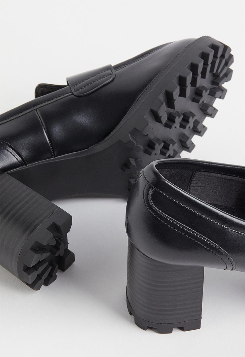 H&M - Chunky heeled loafers - black