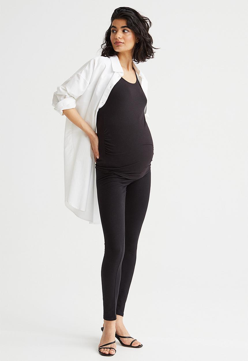 H&M - Mama 2-pack jersey leggings - black