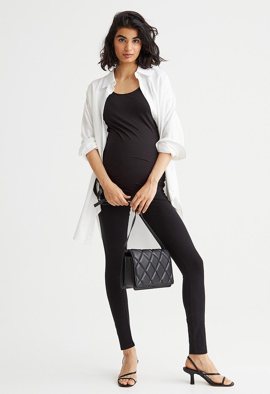 H&M - Mama 2-pack jersey leggings - black